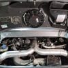 Magnus Motorsports Slim Fan Kit accommodates larger charge pipes on 996 porsche twin turbos
