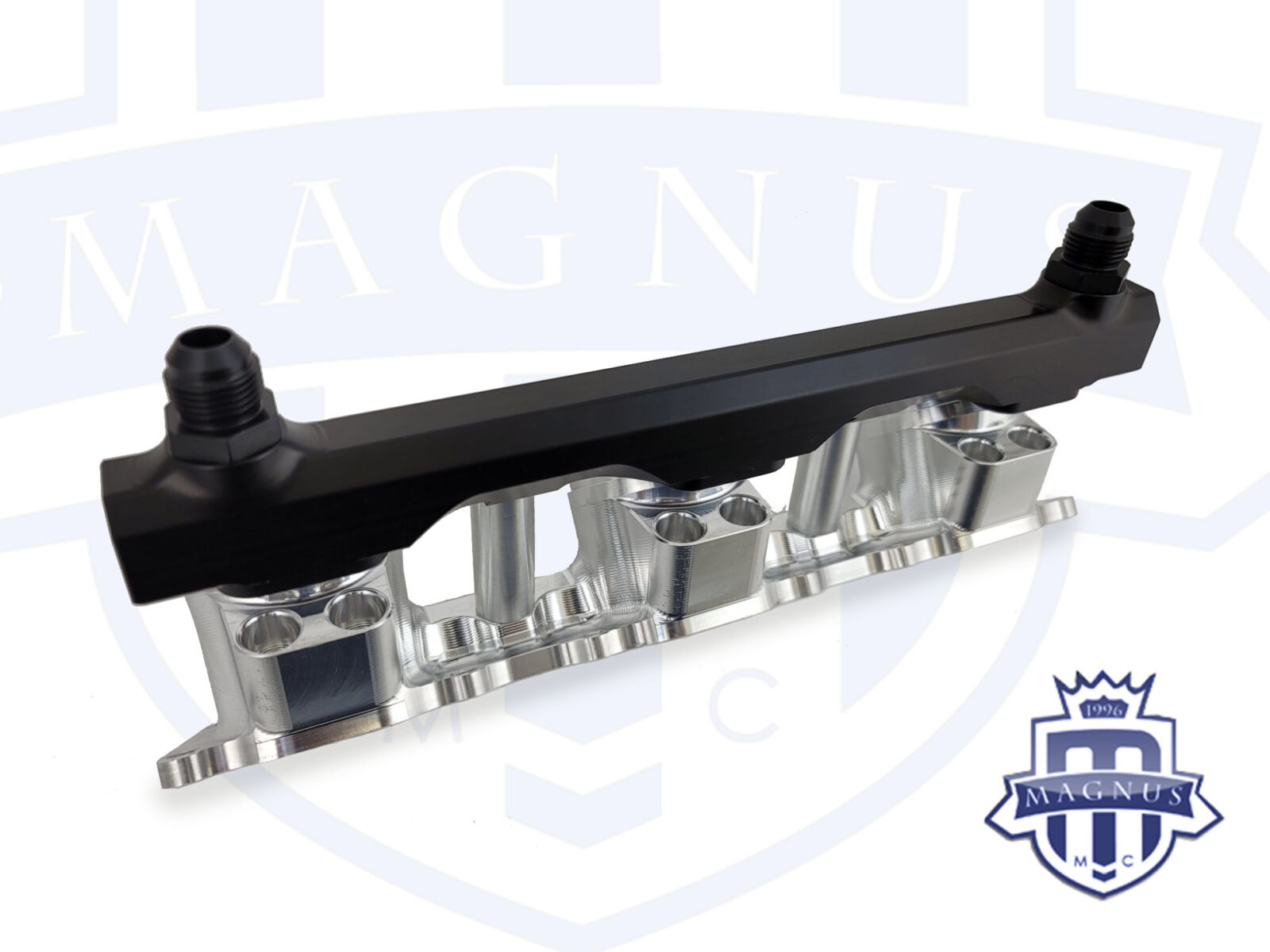 MMCINT5000_MAGNUS_PORSCHE_996_997_DUAL_INJECTOR_LOWER_INTAKE_MANIFOLD_WITH_FUEL_RAIL_INJECTOR_VIEW