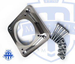 MMCINT1075_Magnus_75mm_BOSCH_DBW_Adaptor_Flange_Mustang_90mm_Throttle_Body_With_Hardware_not_assembled