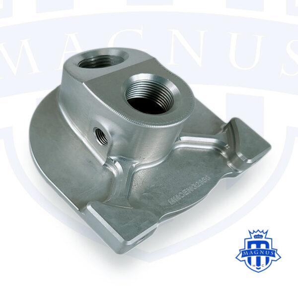 MMCENG2350 Magnus Motorsports Billet Anodized Spin On Oil Filter Housing Relocator for Dry Sump Kit oiling system Universal Compatibility