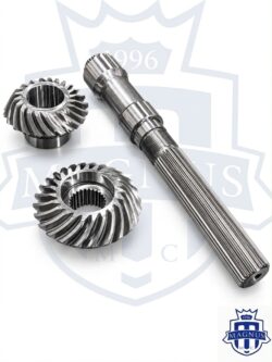 Magnus DSM Evo 1-3 Forged Transfer Case Output Shaft with (replaceable) Spiral Bevel Gears