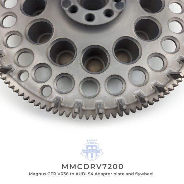 MMCDRV7200-Magnus-GTR-VR38-to-AUDI-S4-Adaptor-plate-and-flywheel-up-close